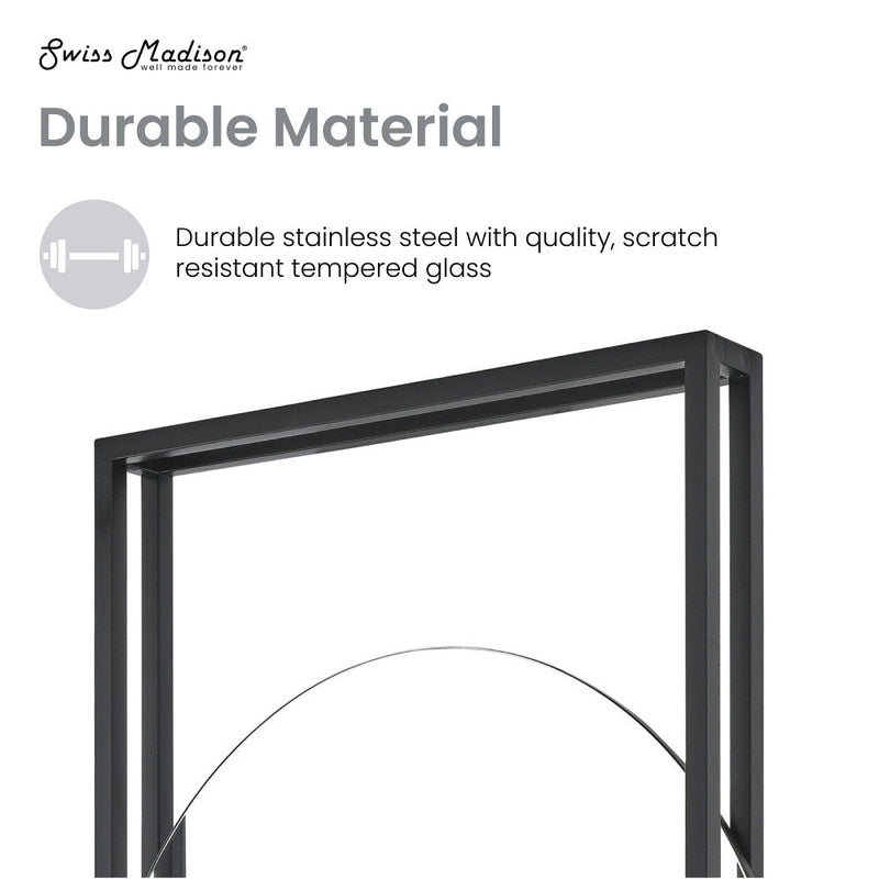 Swiss Madison Pierre 35.5 in. Vanity Mirror in Matte Black SM-VM50MB