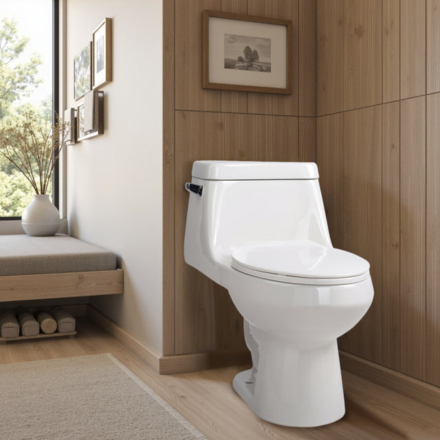 ANZZI ZEUS Series Closed Coupled 1.28 GPF Single Flush Elongated Toilet T1-AZ058