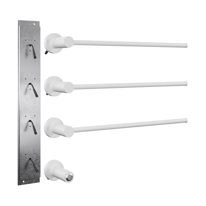 Swiss Madison Claire 3-Bar Electric Towel Warmer in Matte White