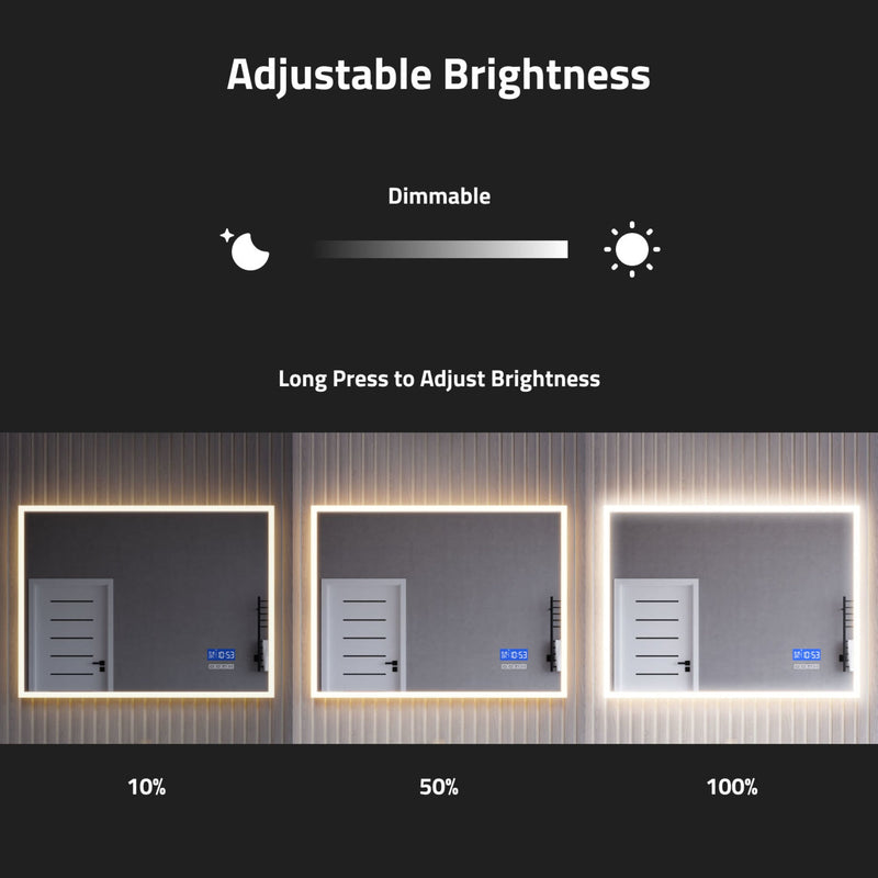 ANZZI LED Bathroom Mirror with Bluetooth Speakers 24x31 | 27x39 in