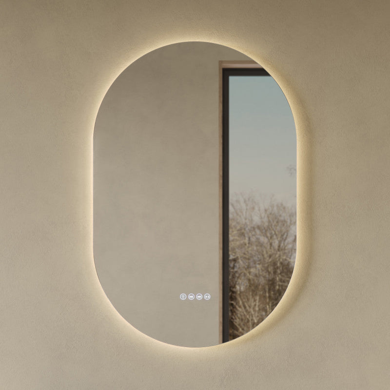 Swiss Madison Aura 24 in. x 36 in. Pill Shaped LED Anti-Fog Smart Mirror with Bluetooth SM-VM9601CH