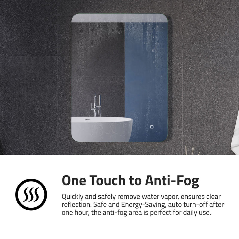ANZZI LED Back Lighting Bathroom Mirror with Defogger 32-in. x 24-in. BA-LMDFX016AL