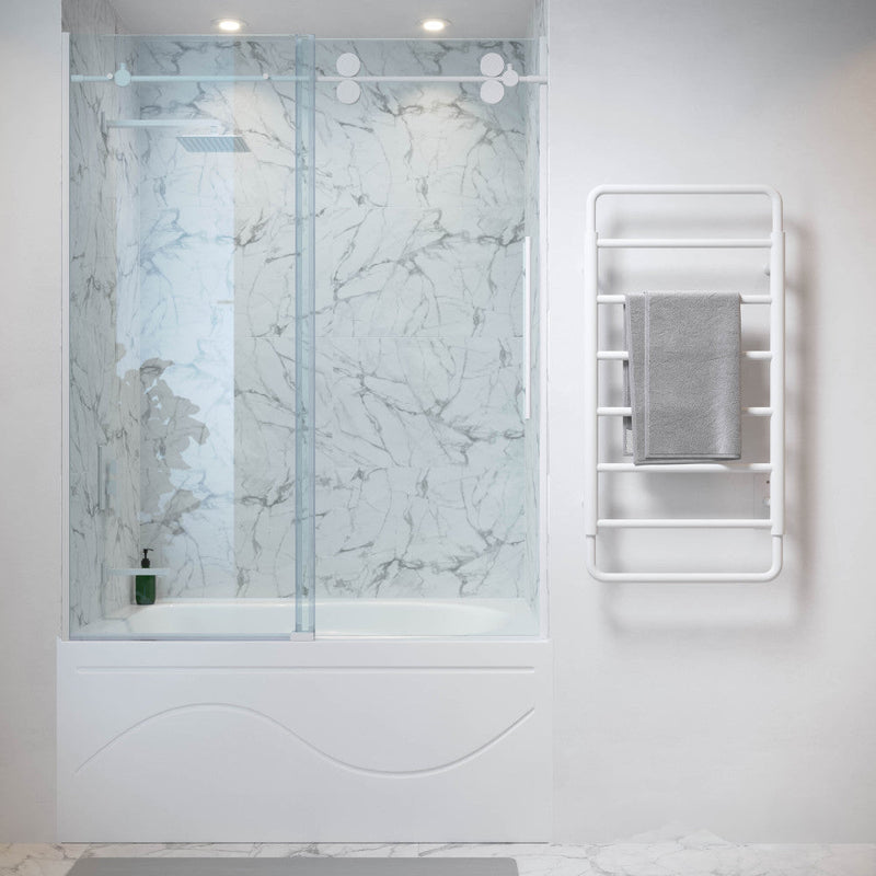 Swiss Madison Ivy 8-Bar Electric Towel Warmer in Matte White