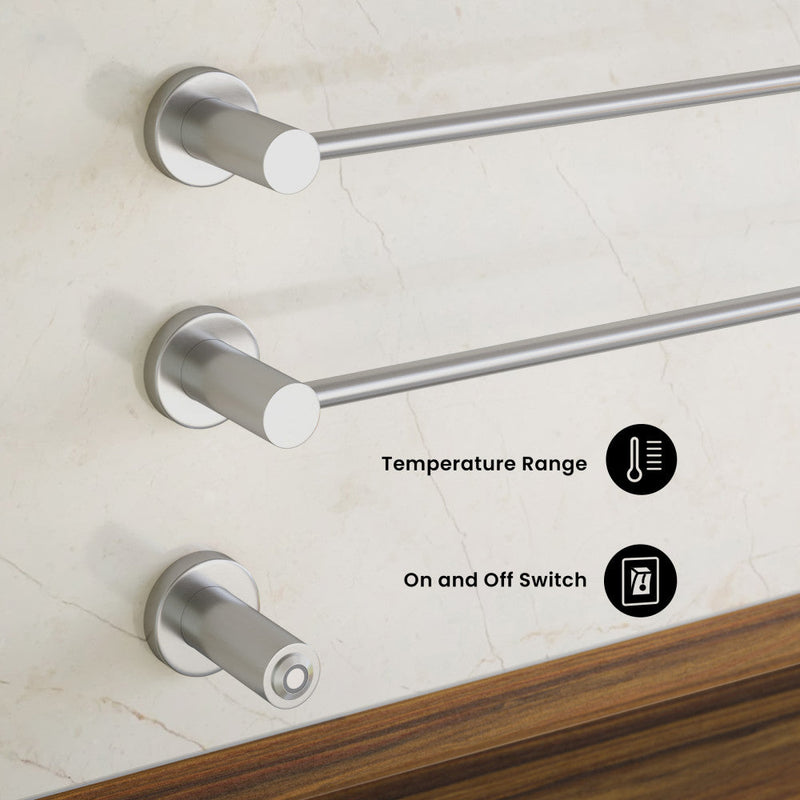 Swiss Madison Claire 3-Bar Electric Towel Warmer in Chrome