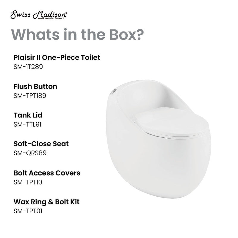 Swiss Madison Plaisir II One Piece Toilet SM-1T289