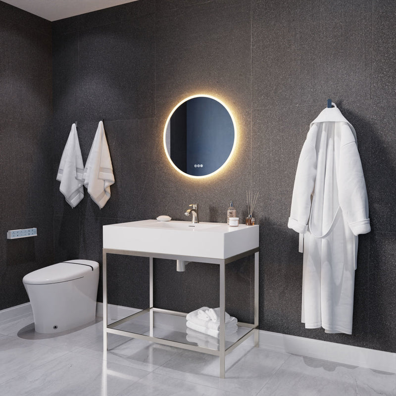 ANZZI Round LED Smart Mirror 24 28 32 Inch BA-LMDFX1859-PRX