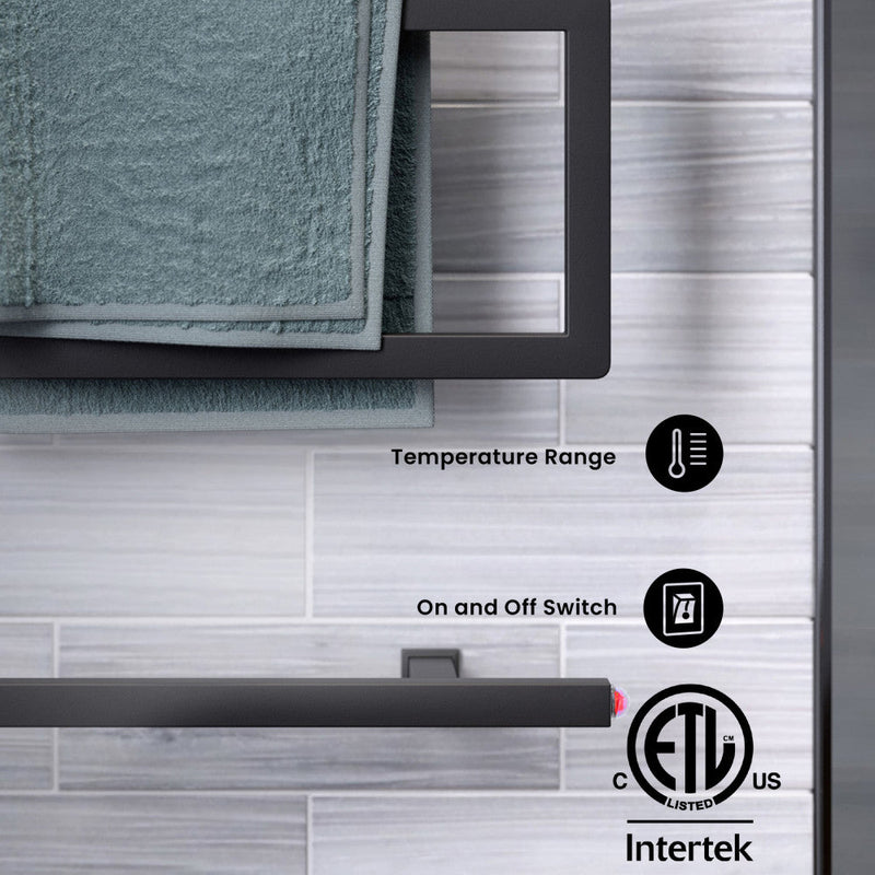 Swiss Madison Voltaire 5-Bar Electric Towel Warmer in Matte Black