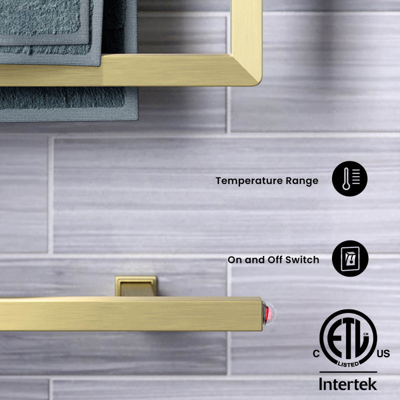 Swiss Madison Voltaire 5-Bar Electric Towel Warmer in Brushed Gold