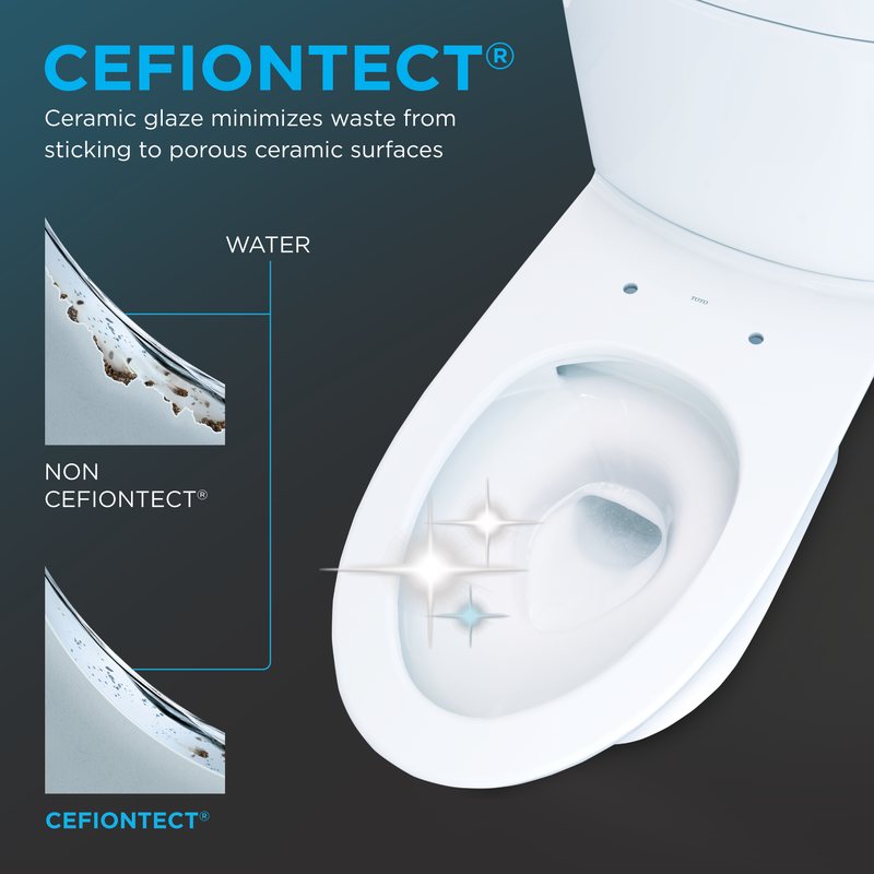 TOTO Drake WASHLET+ S7A Two Piece Toilet with Auto Flush 1.28 GPF MW7764736CEGA#01