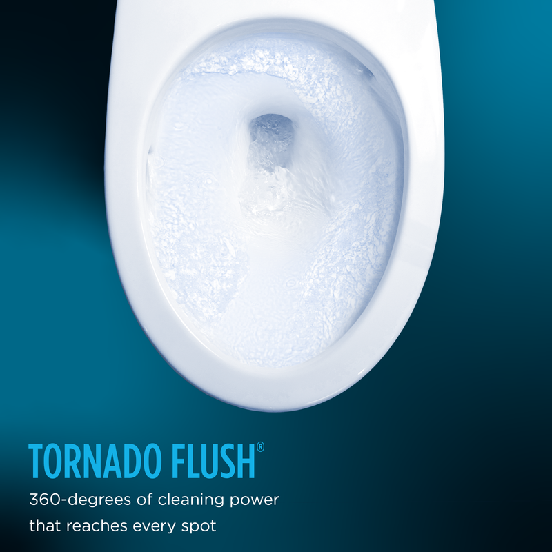 TOTO Drake WASHLET+ S7A Two Piece Toilet 1.6 GPF Universal Height MW7764736CSFG#01