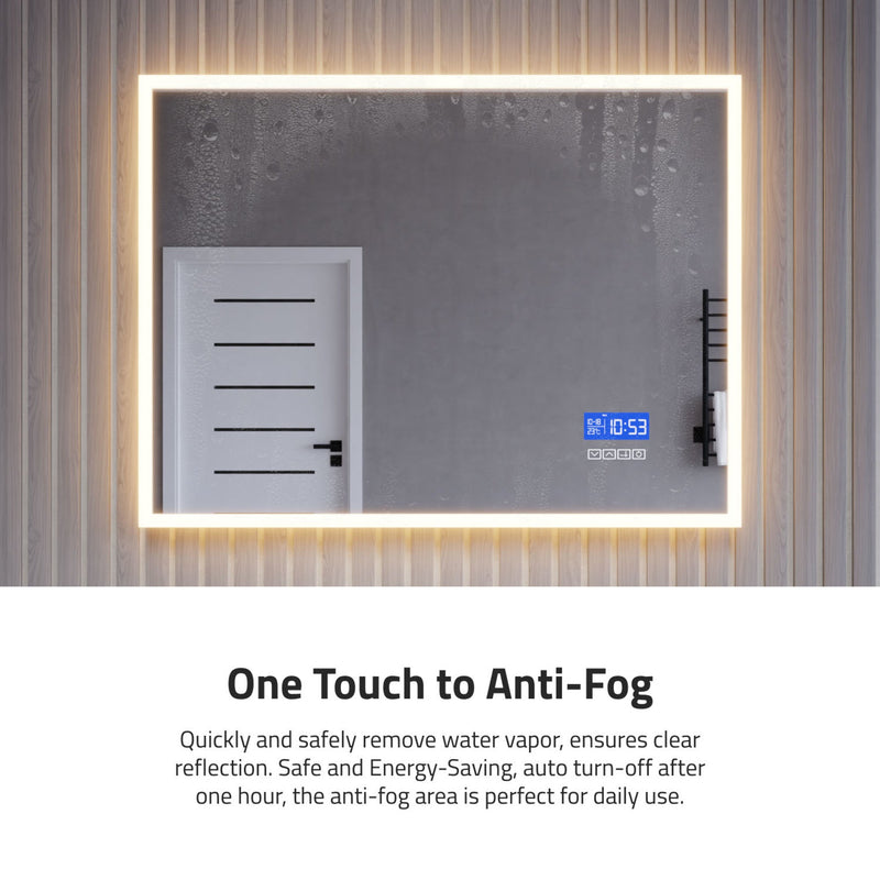 ANZZI LED Bathroom Mirror with Bluetooth Speakers 24x31 | 27x39 in