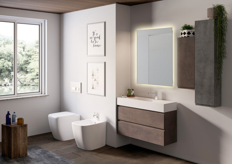 ANZZI Stellar Frameless LED Bathroom Mirror 36 in. H x 28 in. BA-LMDFXBT005WH