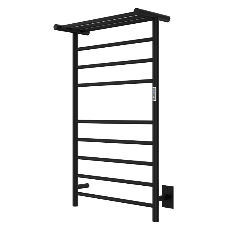 ANZZI Eve Series 8-Bar Towel Warmer with Top Shelf, Digital Control, Dual Installation