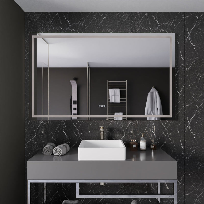 ANZZI Frameless LED Front/Back Light Bathroom Mirror with Defogger 36-in. x 60-in.