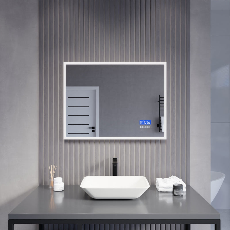 ANZZI LED Bathroom Mirror with Bluetooth Speakers 24x31 | 27x39 in