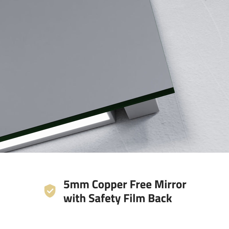 ANZZI Rectangular LED Smart Mirror (24x32 or 28x32 in.), Copper-Free, Adjustable CCT, Built-in Defogger, UL-Certified