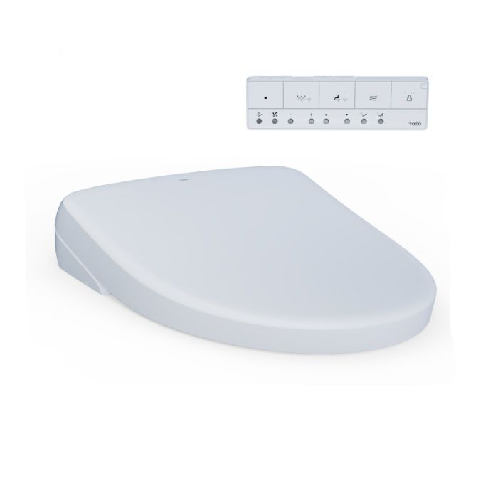 TOTO Drake Elongated WASHLET+ S7 1.28 GPF Two-Piece Toilet with EWATER+ Contemporary Auto Flush Bidet Seat MW7764726CEFGA#01