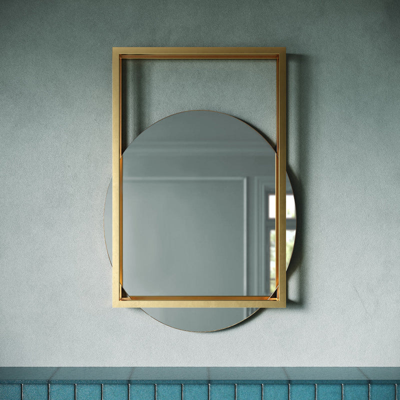 Swiss Madison Pierre 35.5 in. Vanity Mirror in Brushed Gold SM-VM50BG