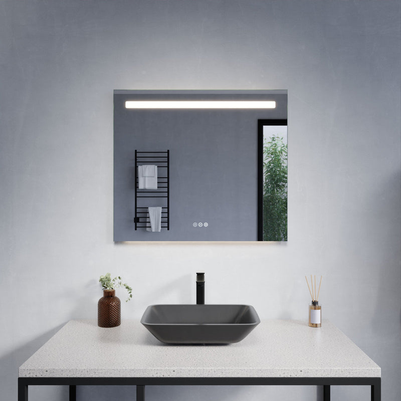 ANZZI Rectangular LED Smart Mirror (24x32 or 28x32 in.), Copper-Free, Adjustable CCT, Built-in Defogger, UL-Certified