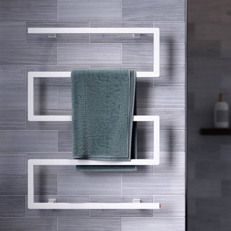 Swiss Madison Voltaire 5-Bar Electric Towel Warmer in Matte White