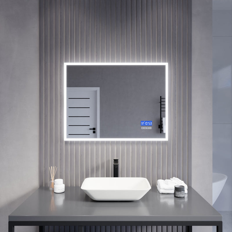 ANZZI LED Bathroom Mirror with Bluetooth Speakers 24x31 | 27x39 in