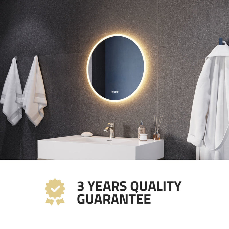 ANZZI Round LED Smart Mirror 24 28 32 Inch BA-LMDFX1859-PRX