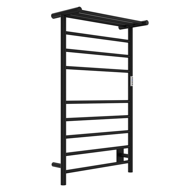 ANZZI Eve Series 8-Bar Towel Warmer with Top Shelf, Digital Control, Dual Installation