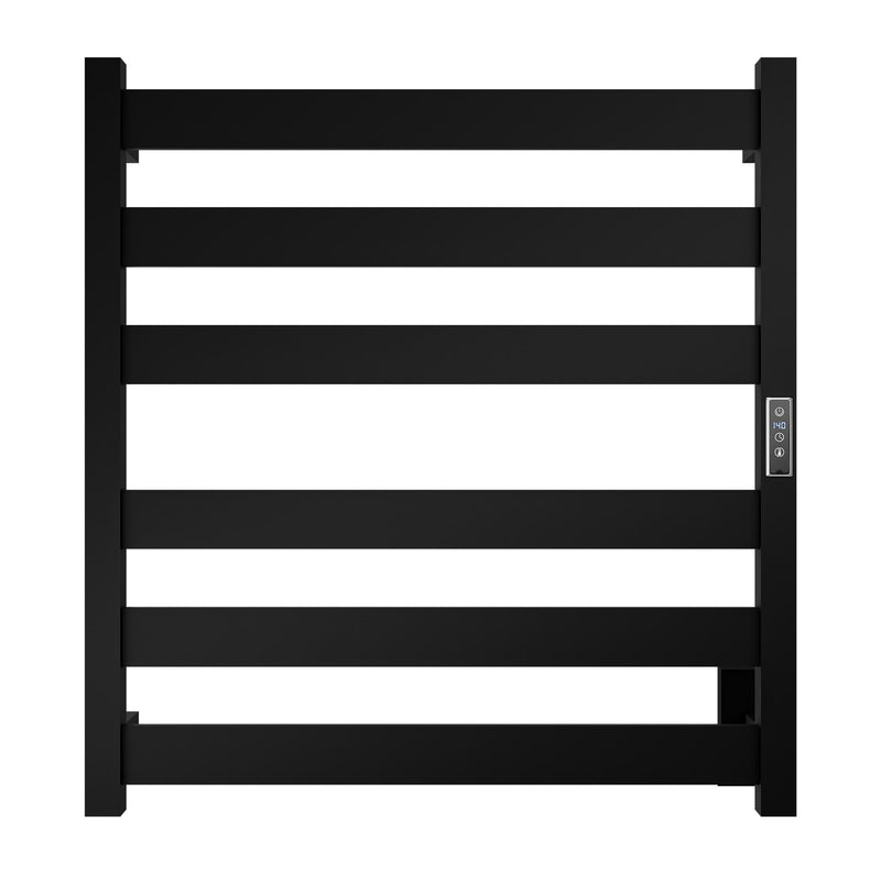 ANZZI Note Series 6-Bar Stainless Steel Wall Mounted Towel Warmer in Matte Black
