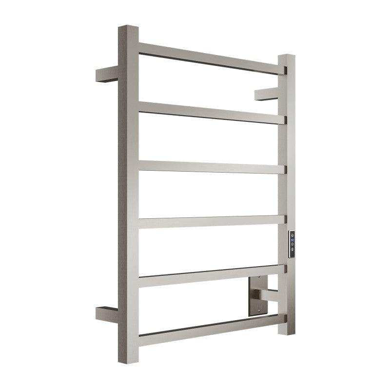 ANZZI Charles Series 6-Bar Wall Mounted Towel Warmer Dual Installation, Digital Control Panel