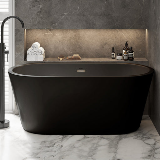 Swiss Madison Claire 60 in. Freestanding Bathtub Matte Black SM-FB590MB