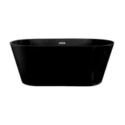 Swiss Madison Claire 60 in. Freestanding Bathtub Matte Black Side View SM-FB590MB