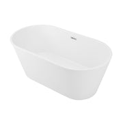 Swiss Madison Claire 60 in. Freestanding Bathtub Glossy White SM-FB590 Side View
