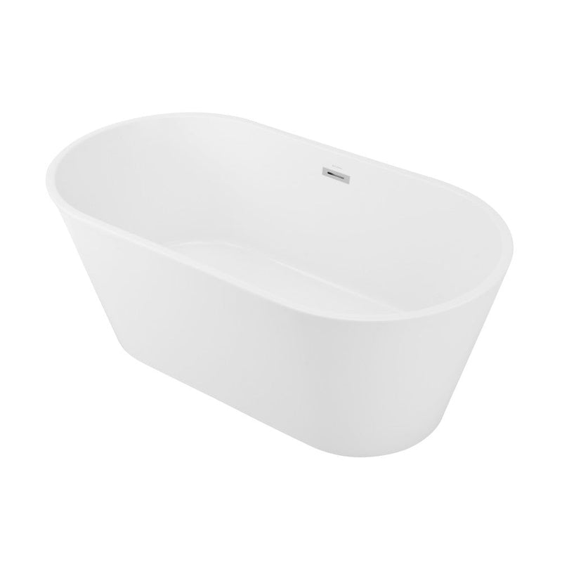 Swiss Madison Claire 60 in. Freestanding Bathtub Glossy White SM-FB590 Side View