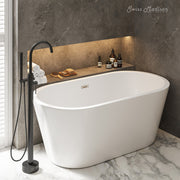 Swiss Madison Claire 60 in. Freestanding Bathtub Glossy White SM-FB590 Angle View