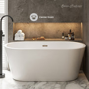 Swiss Madison Claire 60 in. Freestanding Bathtub Glossy White SM-FB590 Overhead View