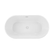 Swiss Madison Claire 60 in. Freestanding Bathtub White Dimensions SM-FB590