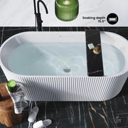 Swiss Madison Lafayette 67 in. Freestanding Bathtub White Interior
