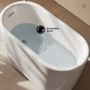 Swiss Madison Nanterre 51 in. Deep Soaking Freestanding Bathtub White Detail