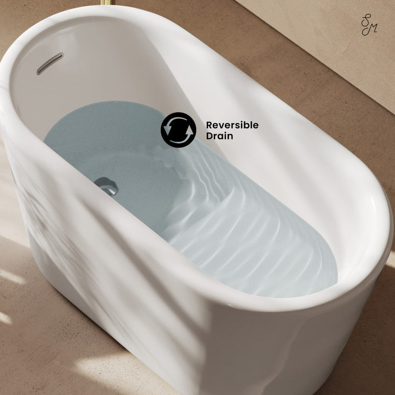 Swiss Madison Nanterre 51 in. Deep Soaking Freestanding Bathtub White Detail