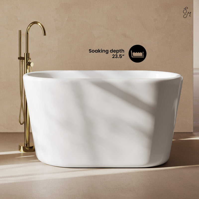 Swiss Madison Nanterre 51 in. Japanese Soaking Tub Interior Depth