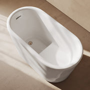 Swiss Madison Nanterre 51 in. Japanese Soaking Bathtub Drain and Overflow Detail