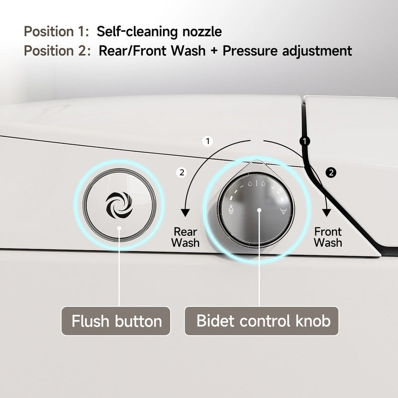 HOROW T30-NE bidet toilet angled view