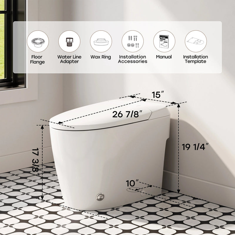 HOROW T30-NE bidet toilet dimensions