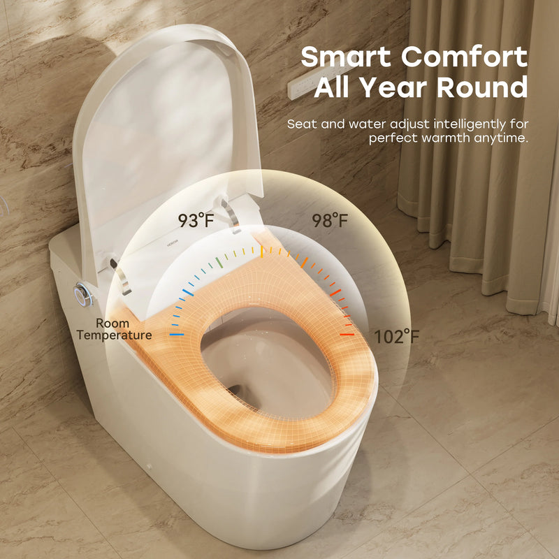 HOROW T39 Smart Toilet with Built-In Tank & Pump, ADA Dual Flush