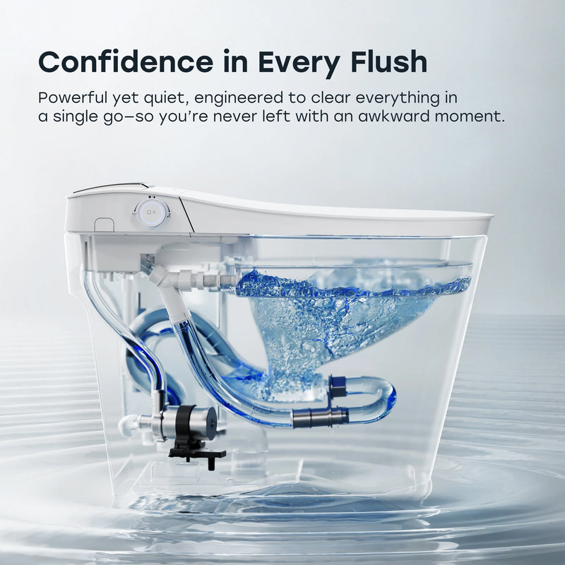 HOROW T39 Smart Toilet with Built-In Tank & Pump, ADA Dual Flush