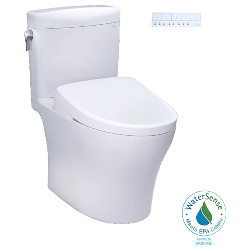 TOTO Aquia IV Cube Washlet + S7A 1.28 & 0.9 GPF Two Piece