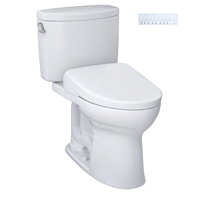TOTO Drake II Elongated WASHLET plus S7 1.28 GPF Two Piece Toilet MW4544726CEFGA#01