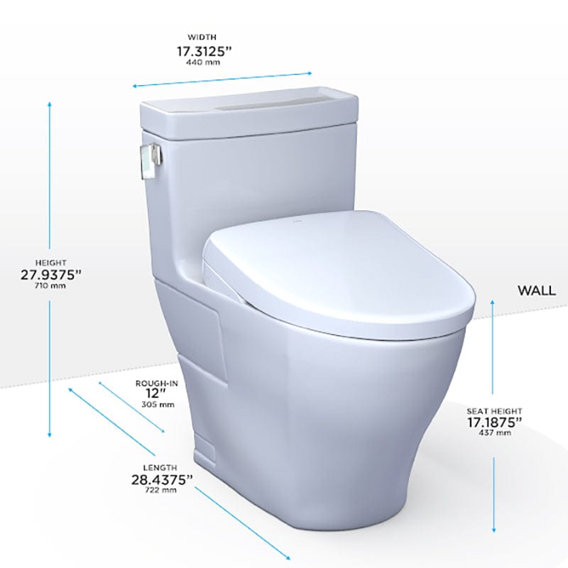 TOTO Legato WASHLET+ S7 One-Piece Toilet 1.28 GPF