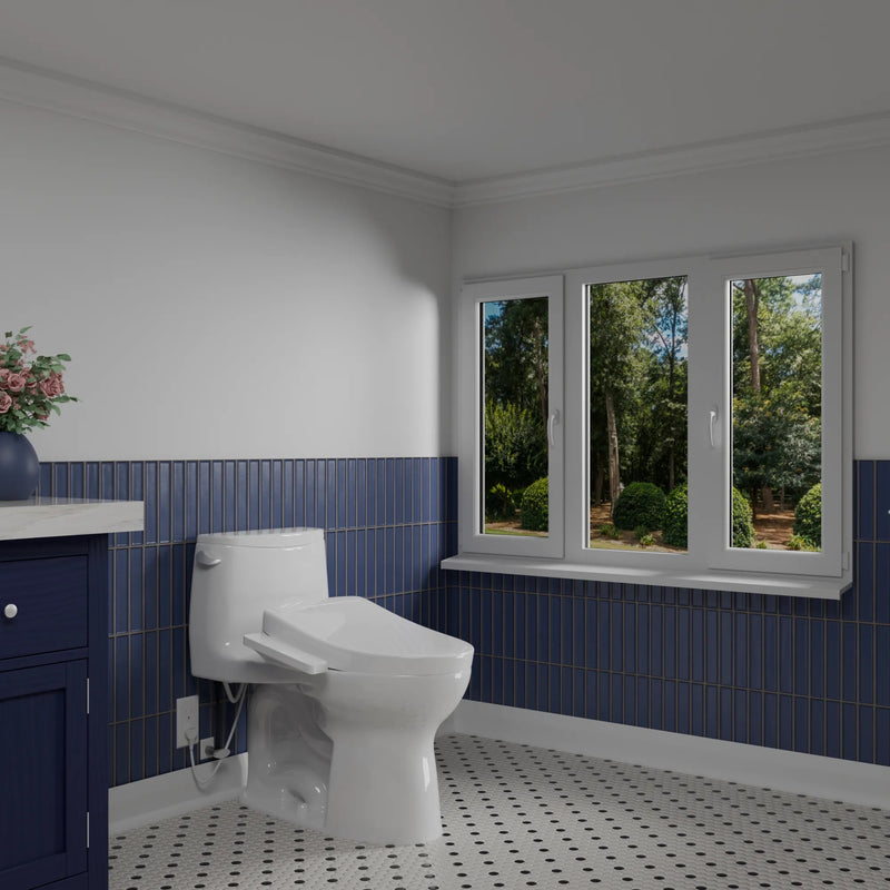 TOTO UltraMax WASHLET+ S7A toilet installed in a bathroom