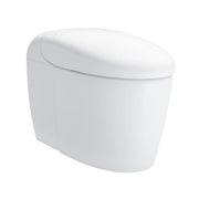 TOTO Neorest RS dual flush integrated smart toilet in cotton white, side view